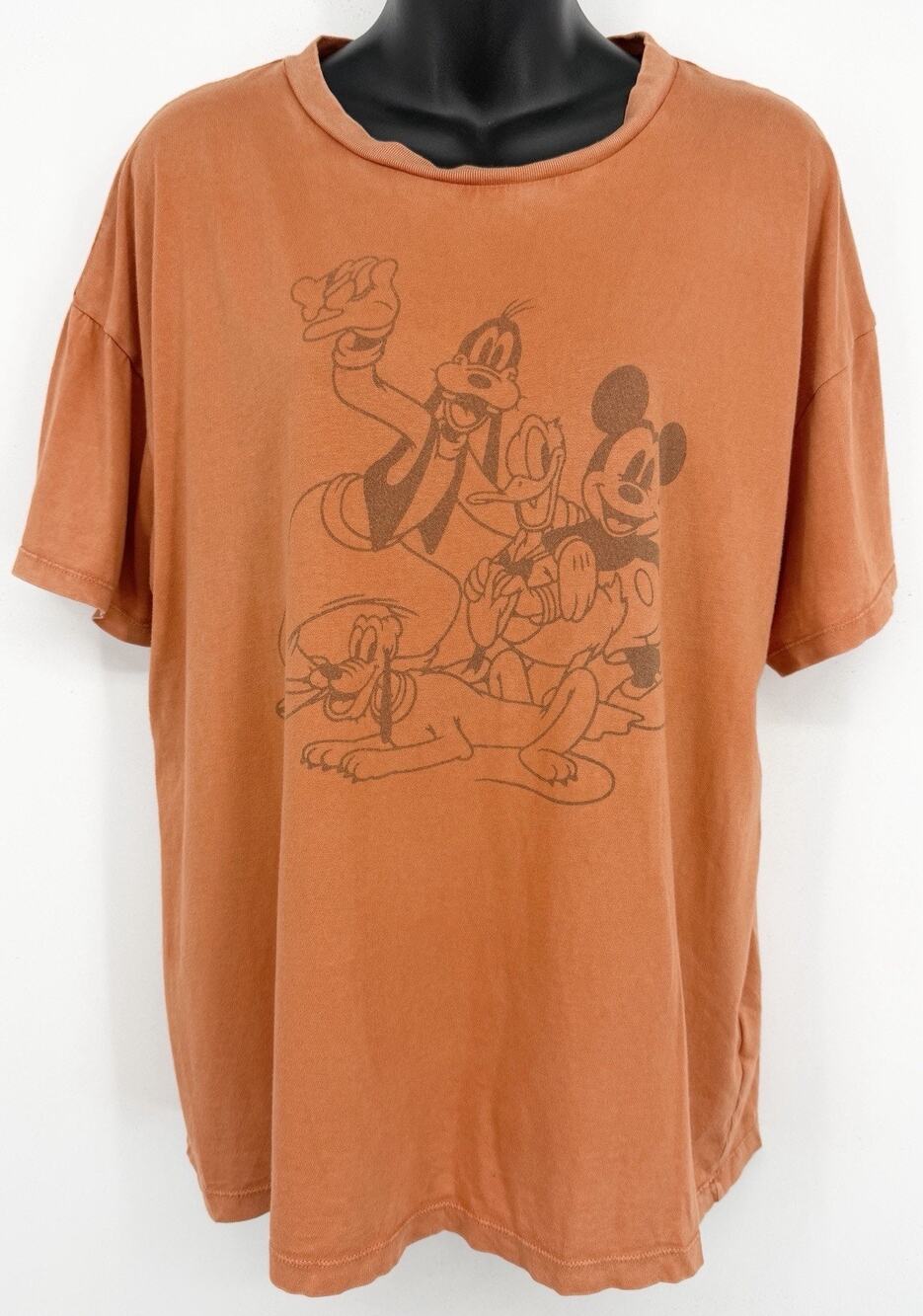 American Eagle Womens Orange Disney Graphic T Shirt Small Comfort Relaxed Casual